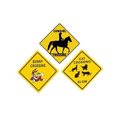 Κίτρινο σημάδι προσοχής διέλευσης ζώων