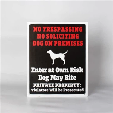 Είσοδος με δική σας ευθύνη Safety Yard Sign